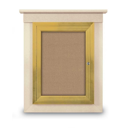 United Visual Products 42"x32" 2-Door Enclosed Letterboard, White Vinyl/Lt Oak UV26235O-LTOAK-WHITE